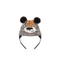 Boy's Girl's Knitted Bear Jacquard Pompoms Beanie Cap